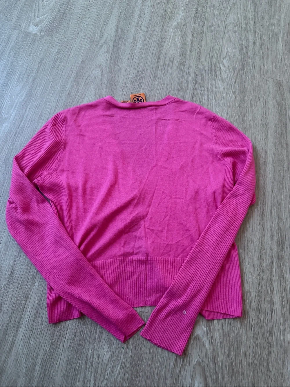 Tory Burch silk/cashmere blend Hot Pink V-Neck Button Front Cardigan size S